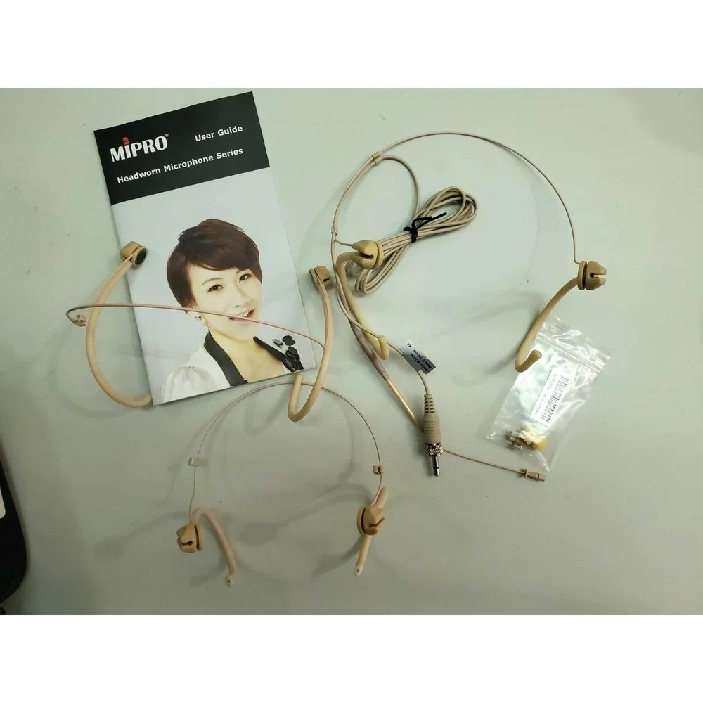 MIPRO MU-23P Headworn Microphone Multiple Headbands &‎ Carry Case EUC!